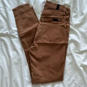 7 for all mankind leather feel skinny jeans